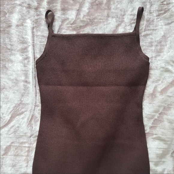 NWT DISSH Dunn Dark Chocolate Rib Knit Camisole Tank Top - Size Medium - Picture 4 of 10